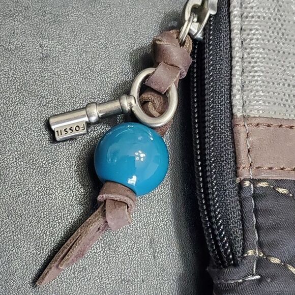 Fossil silver, black & brown Key Per clutch - Picture 7 of 8